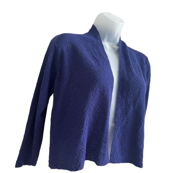 Eileen Fisher Ladies Italian Wool Open Front Cardigan Purple Size Small - Picture 3 of 7